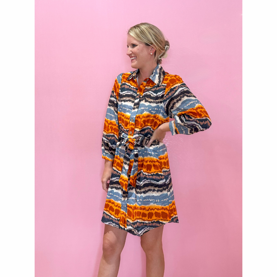 Becca Aztec Belted Dress