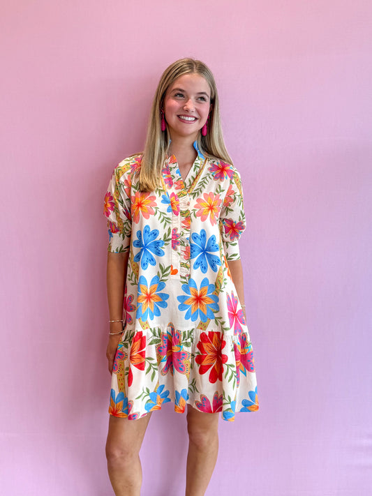 Gracie Mini Dress Garden Party Floral