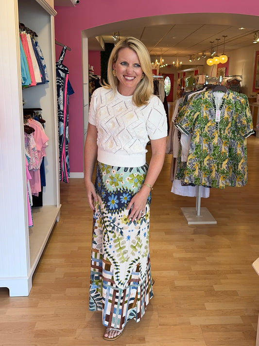 Nora Sweater Ivory Floral