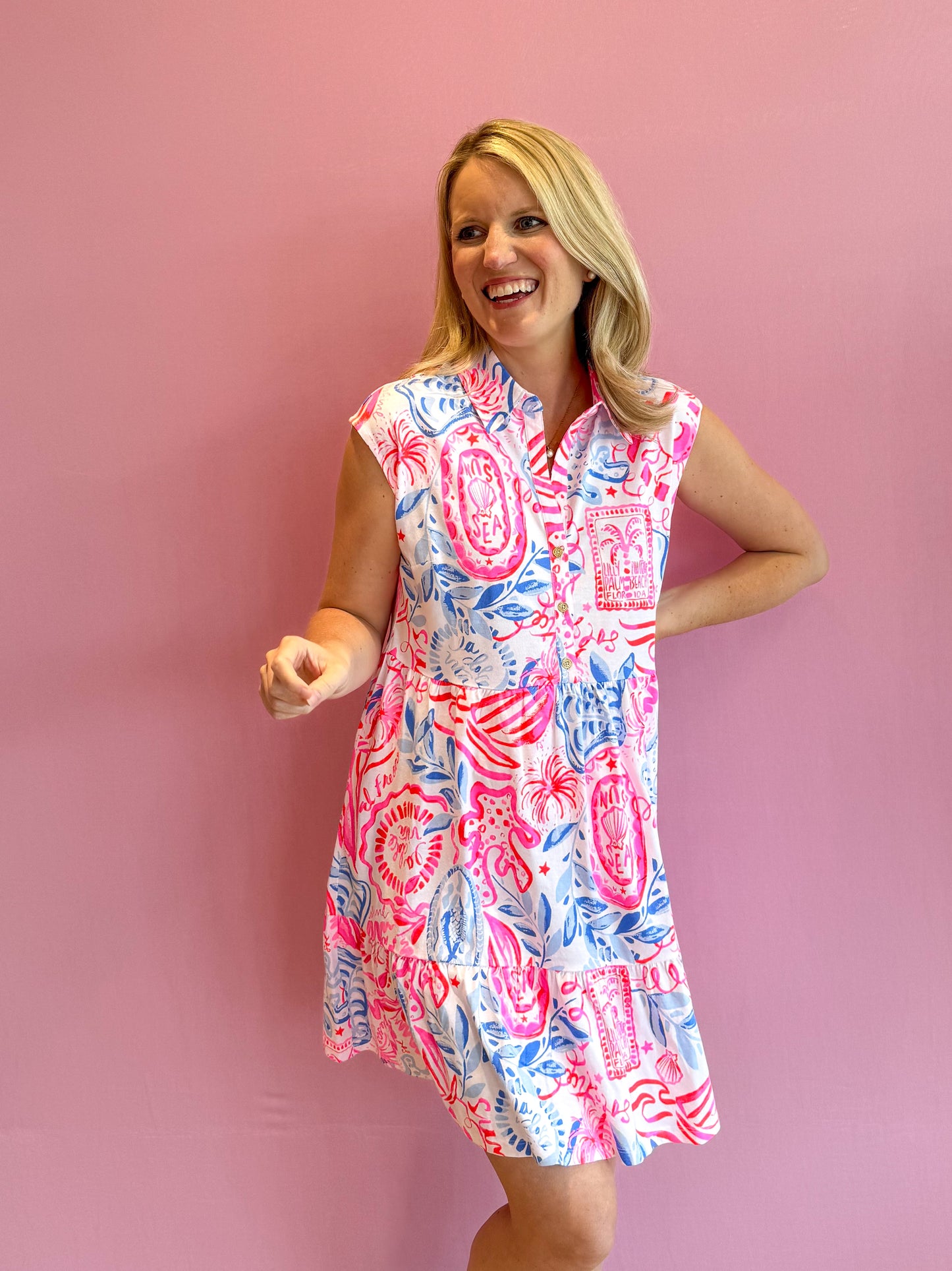 Arley Dress Sun Sea Sand