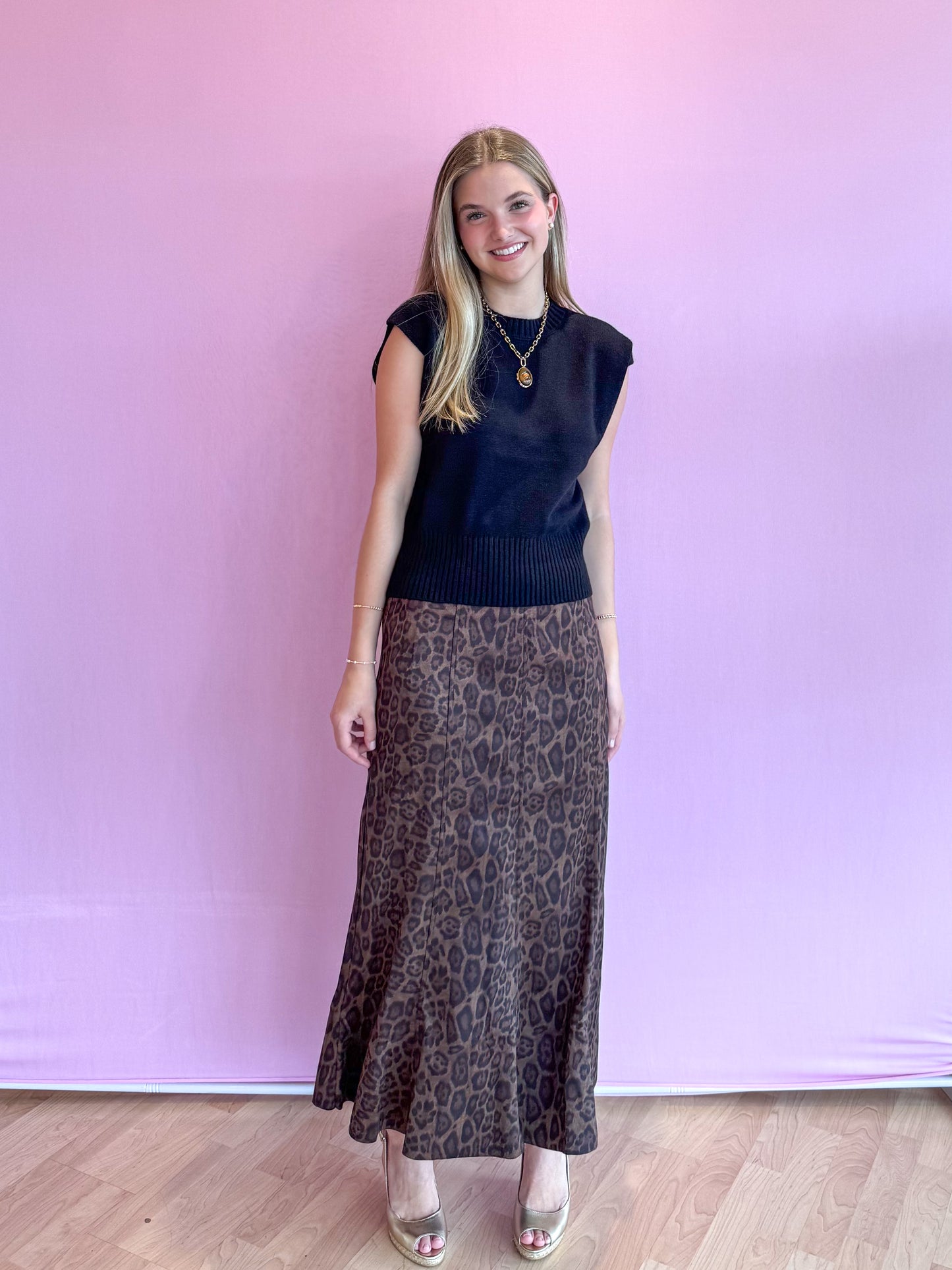 Carmela Long Animal Print Skirt