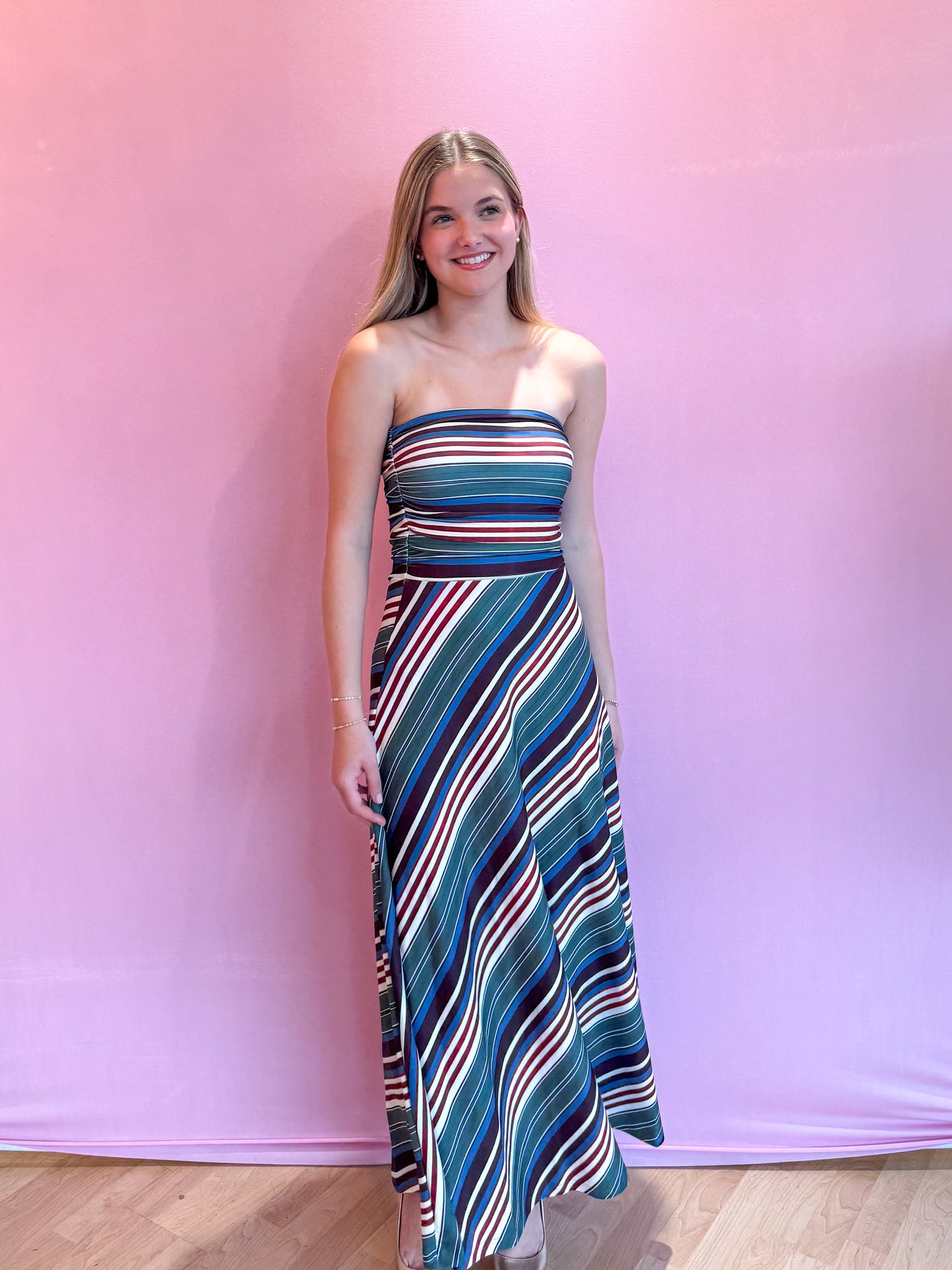 Gloria Dress Crew Stripe