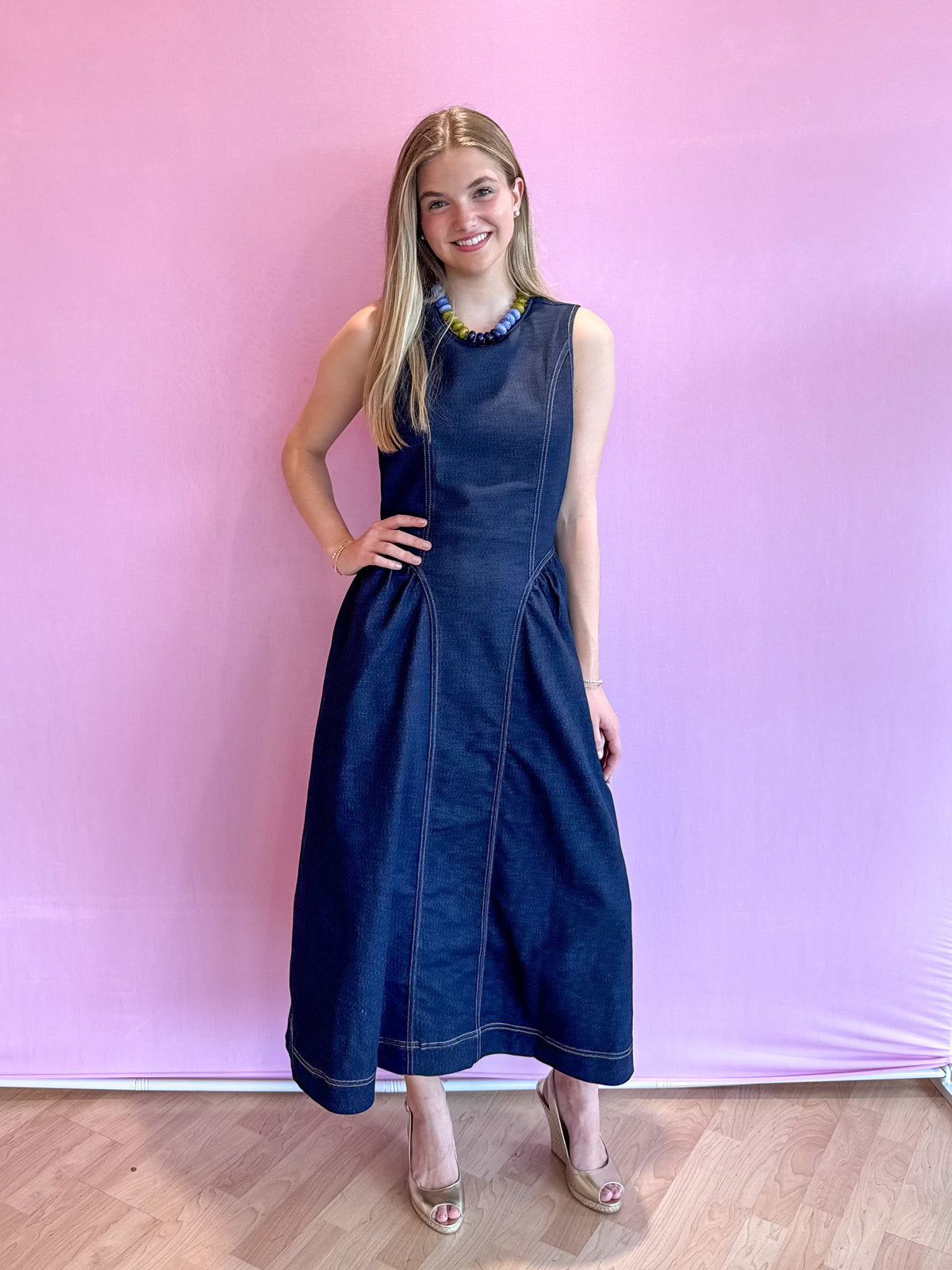 Jovi Sleeveless Denim Dress