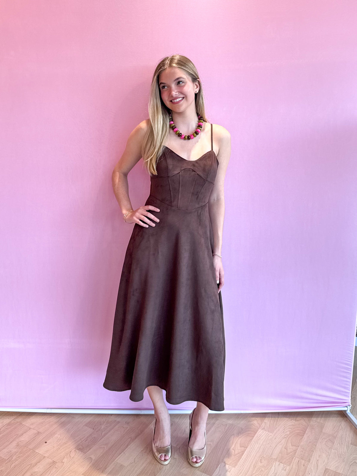 Sutton Suede Maxi Dress