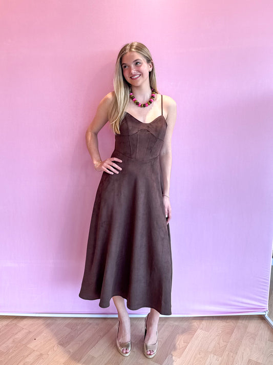 Sutton Suede Maxi Dress
