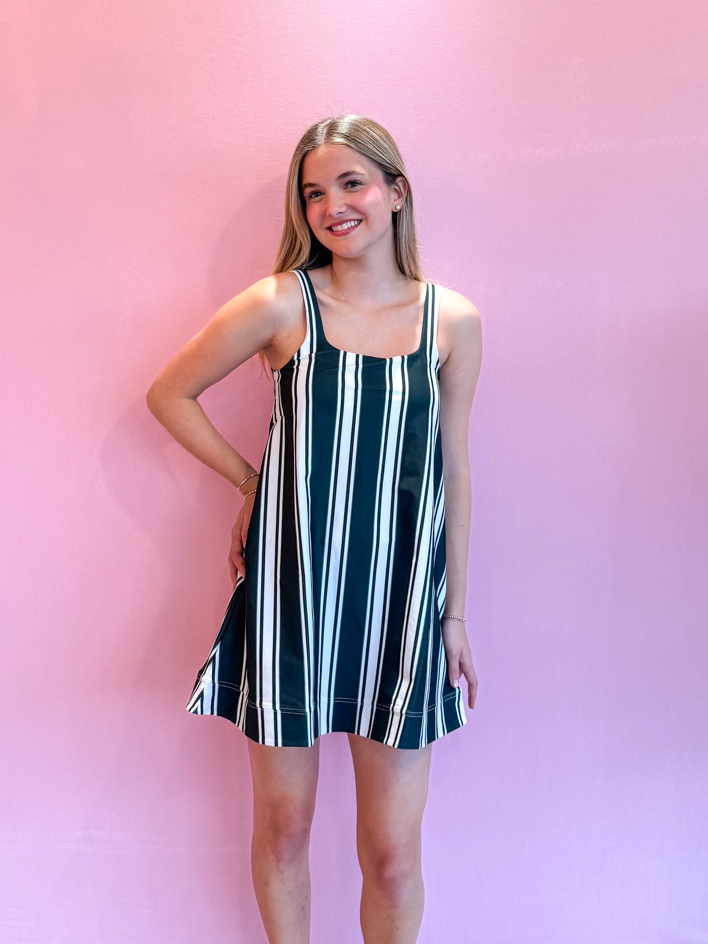 Helen Dress Juniper Stripe
