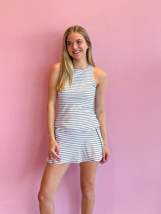 Avalon Tank White Rosemary Stripe