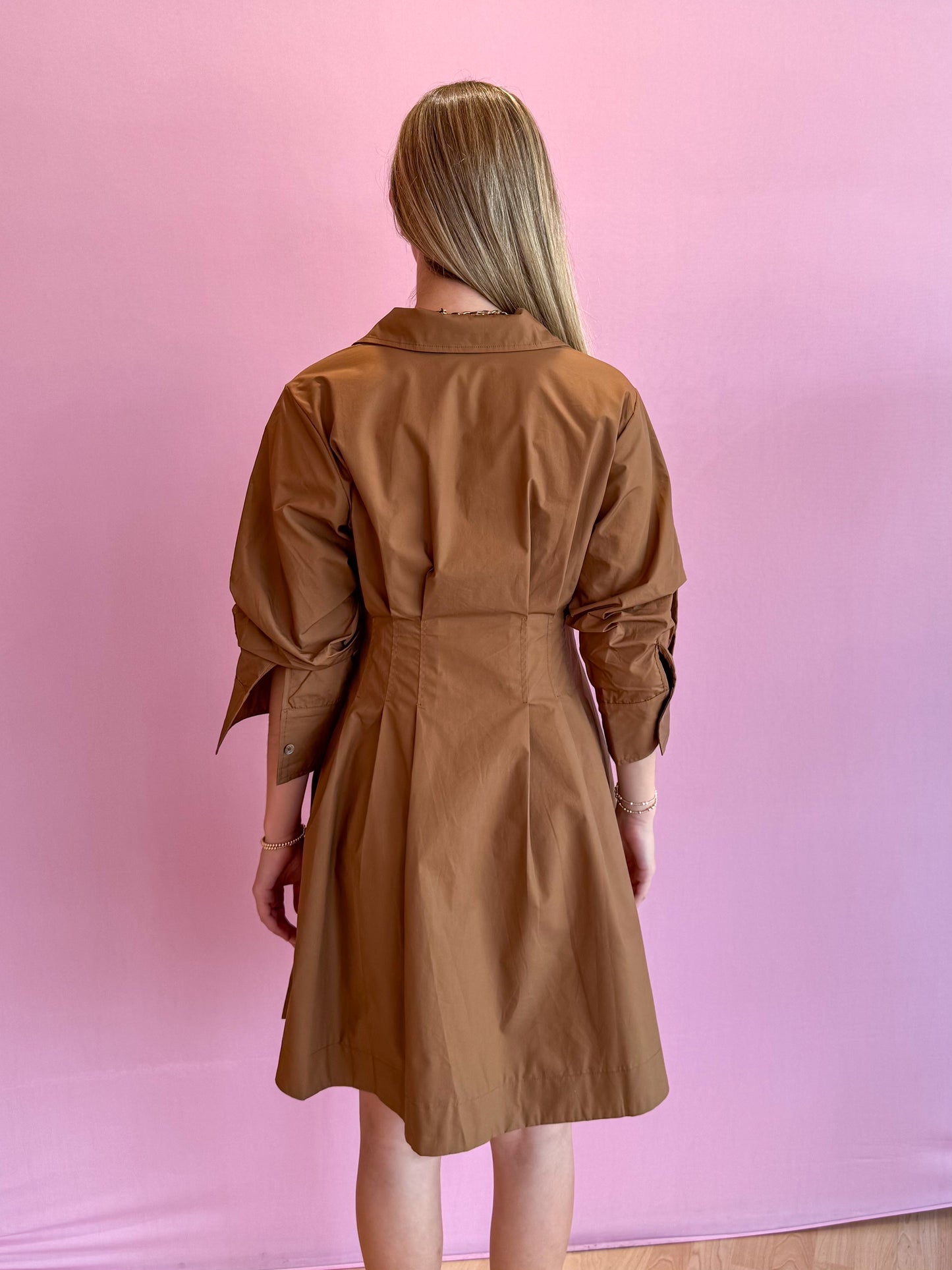 Camila Mini Shirt Dress Camel