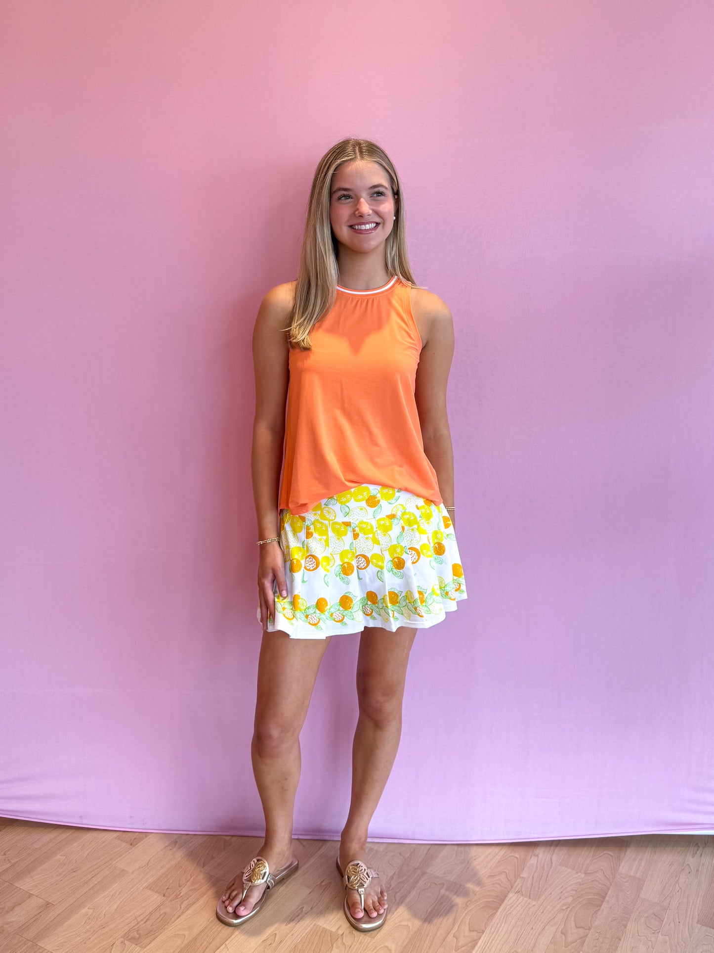 Westley Cutout Tank UPF 50+ Sunset Orange