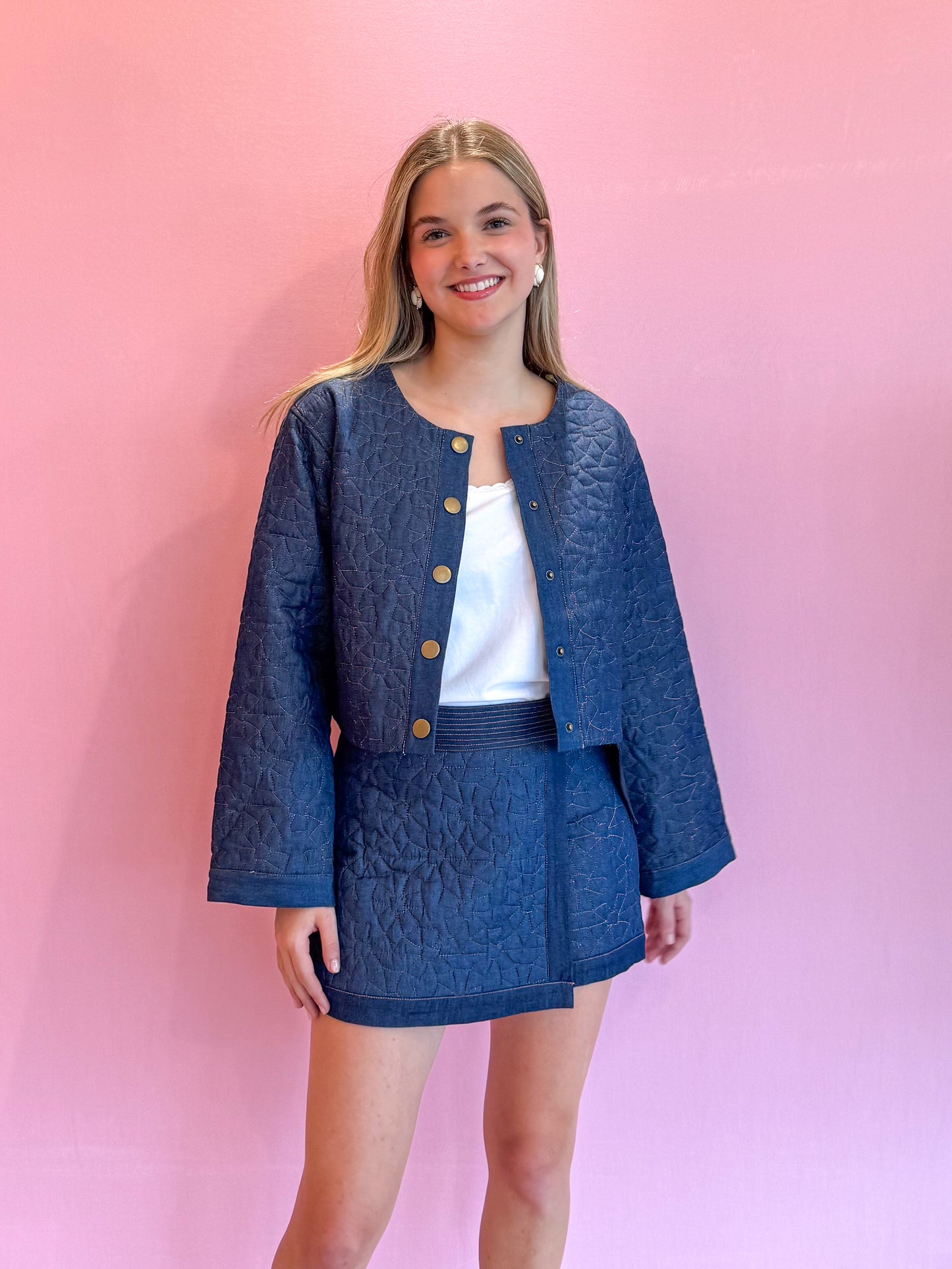 Vera Skort Quilted Denim