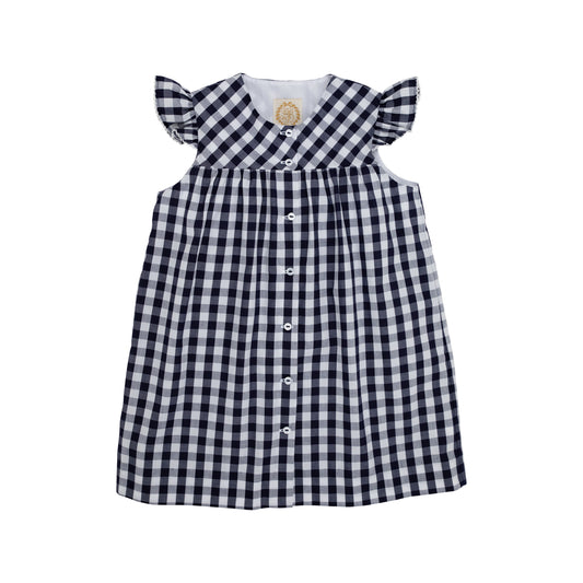 Angel Sleeve Tabitha's Teacher Pet Dress Nantucket Navy Chatham Check