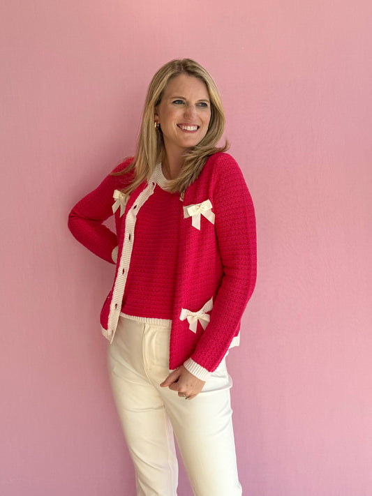 Valoria Sweater Set Raspberry