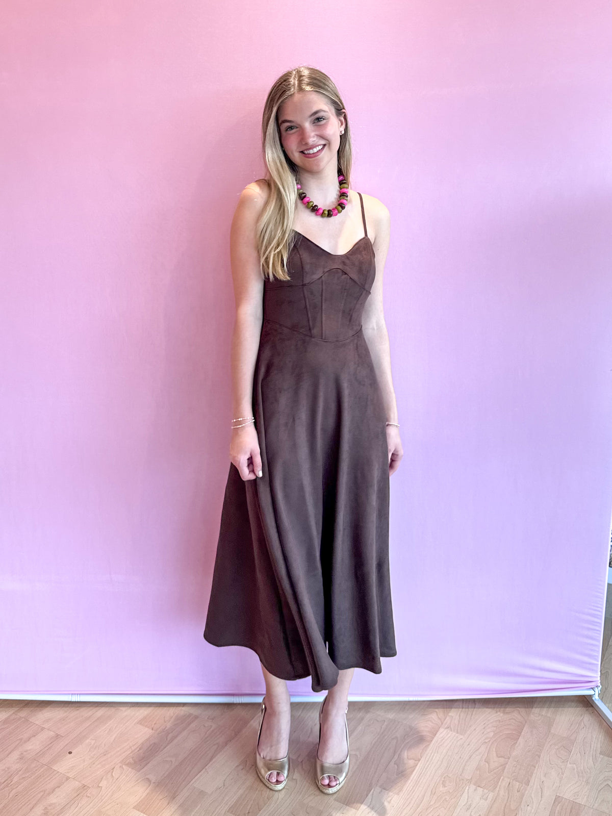 Sutton Suede Maxi Dress