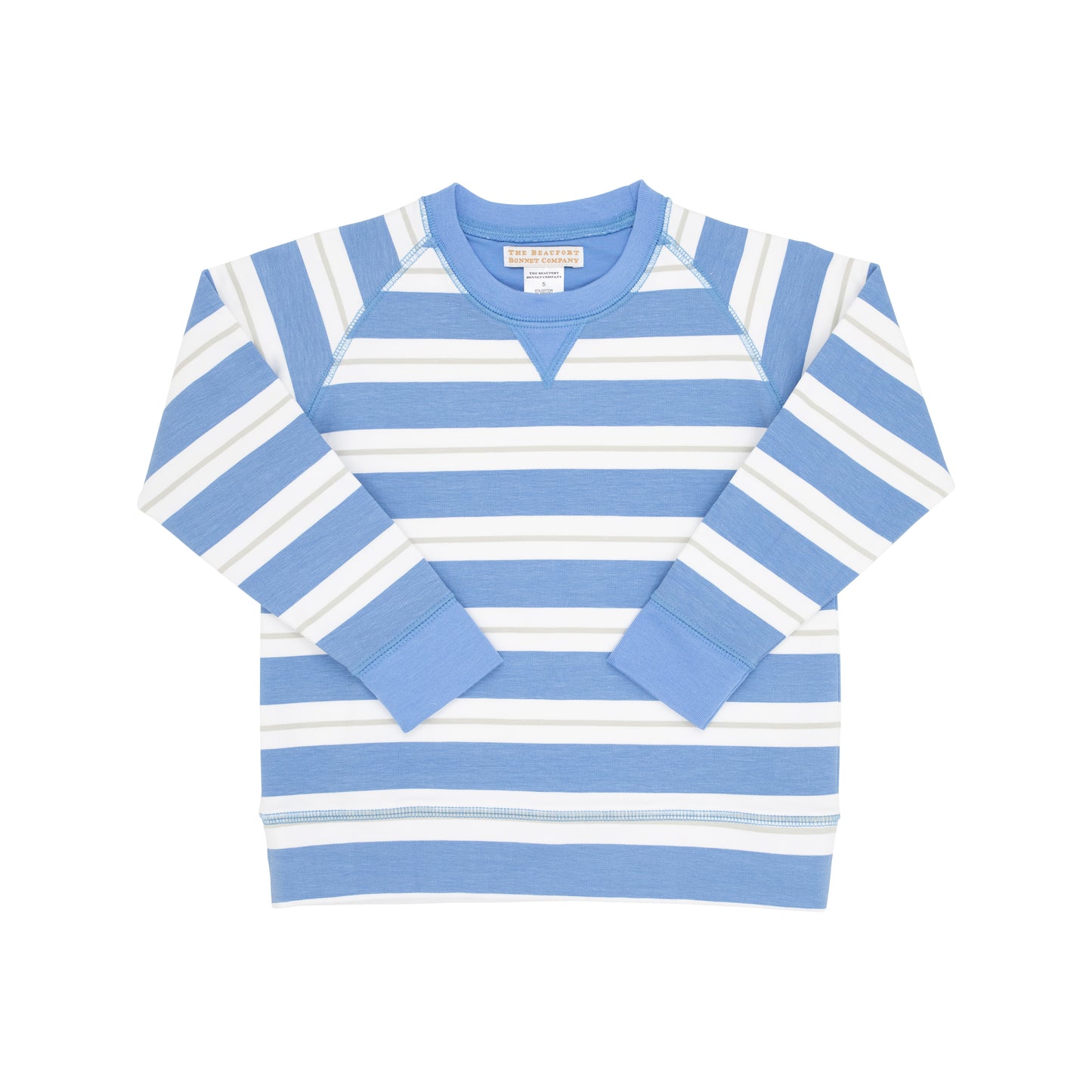 Cassidy Comfy Crewneck Shirt  Barbados Blue Stripe