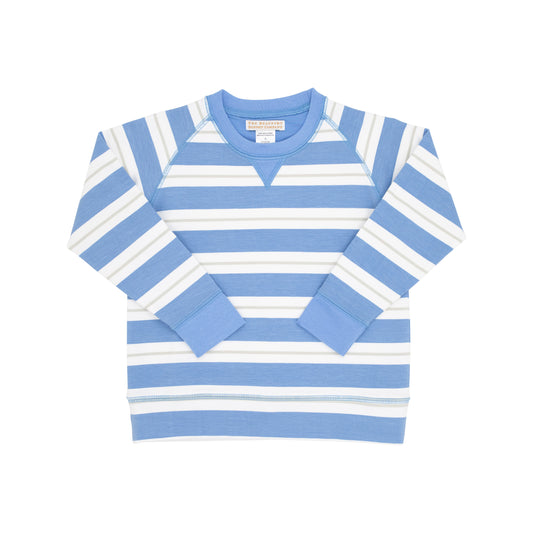 Cassidy Comfy Crewneck Shirt  Barbados Blue Stripe