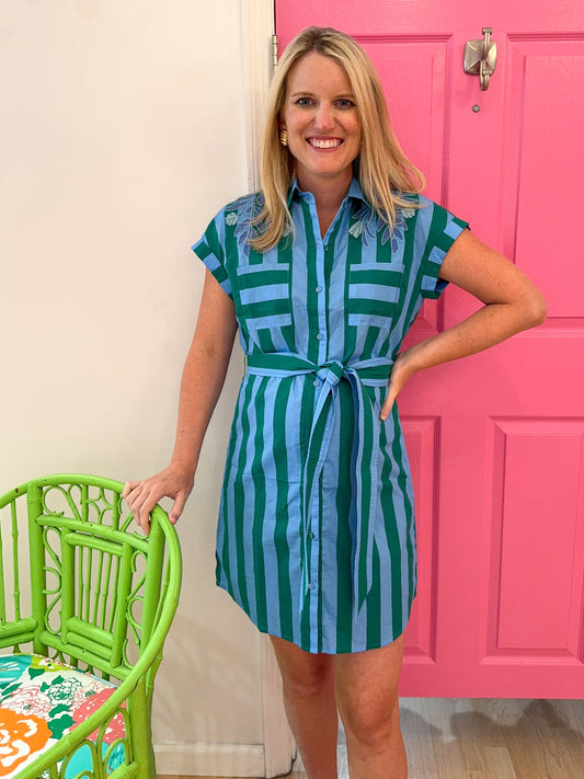 Whitney Dress Parasol Stripe