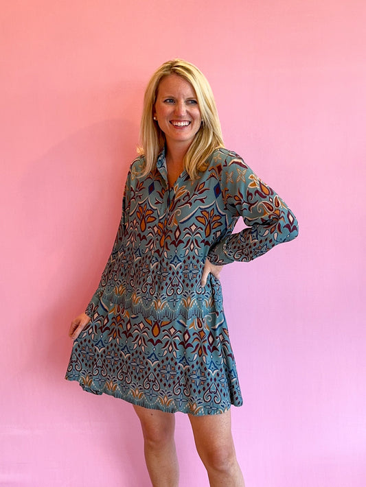 Margot Dress Mosaic Crepe