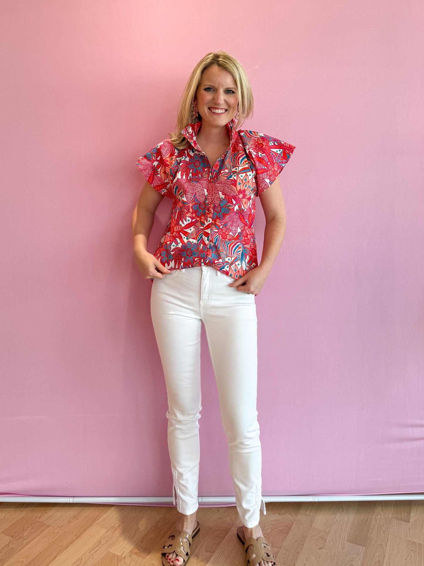 Adelyn Blouse Tropical Trapeze