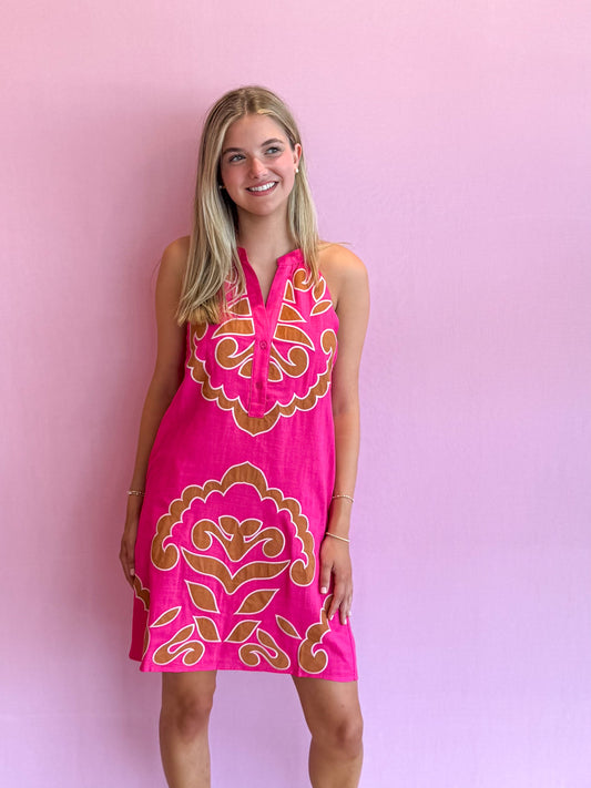 Elara Embroidered Dress