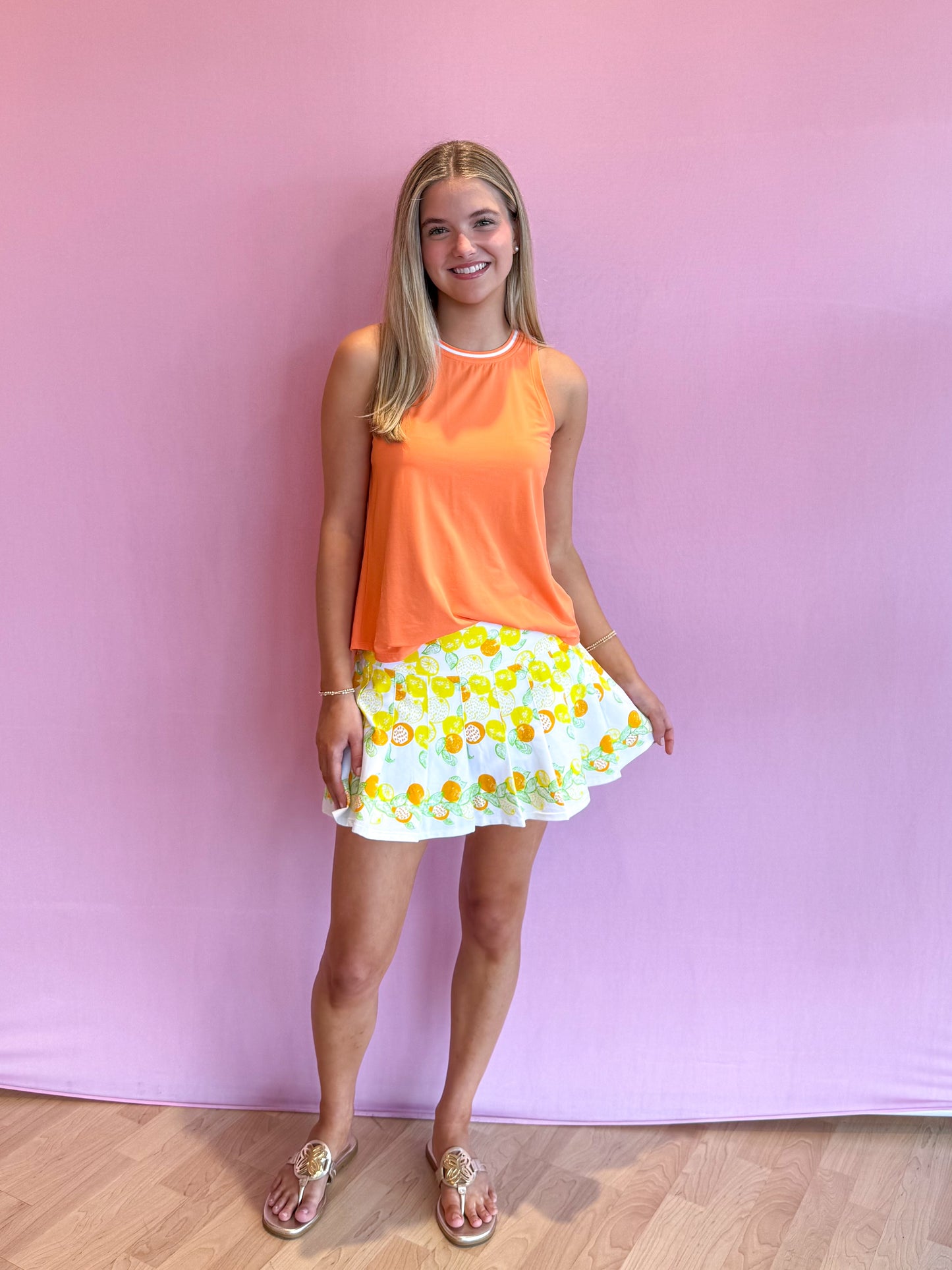 Westley Cutout Tank UPF 50+ Sunset Orange