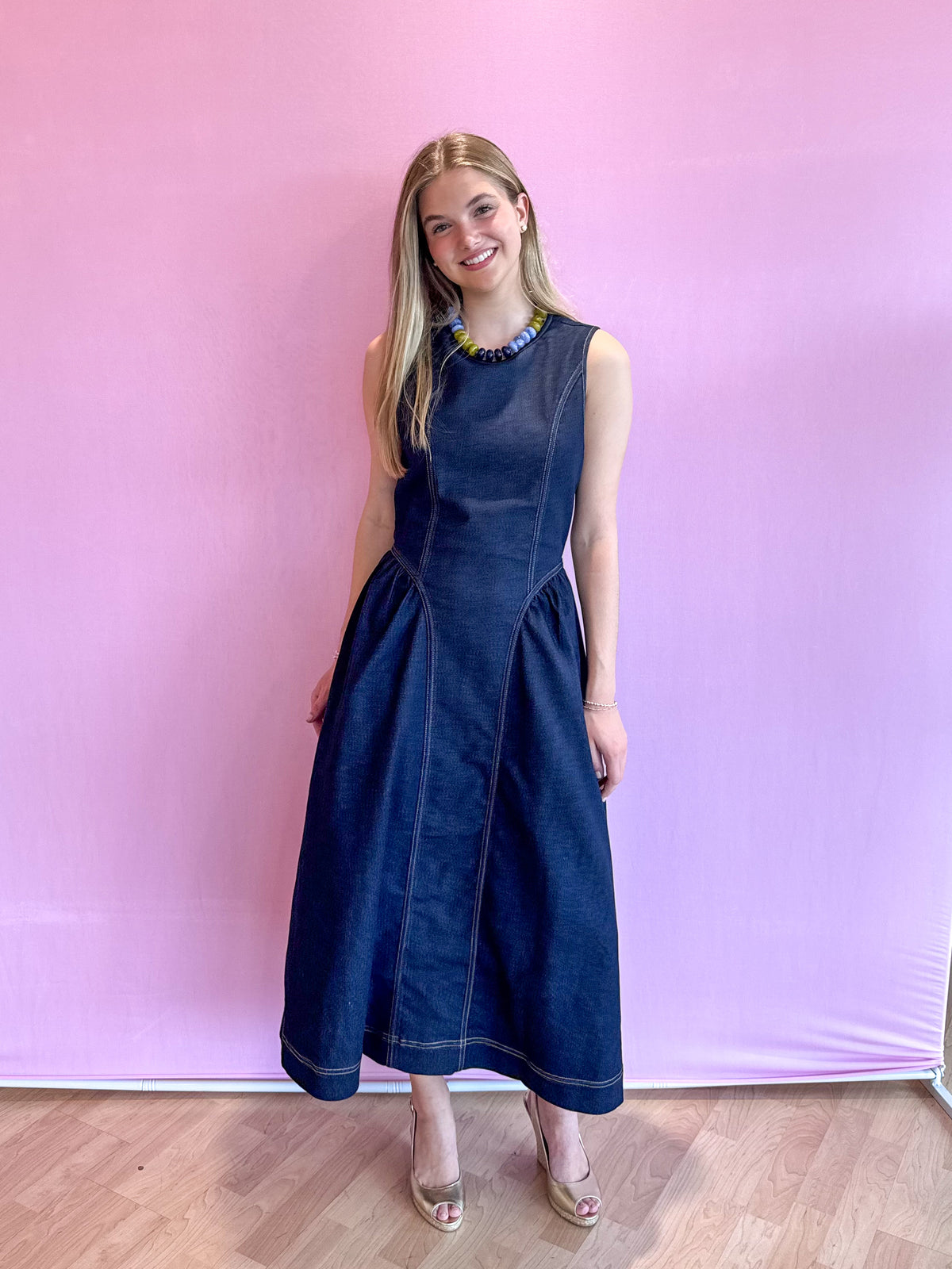 Jovi Sleeveless Denim Dress
