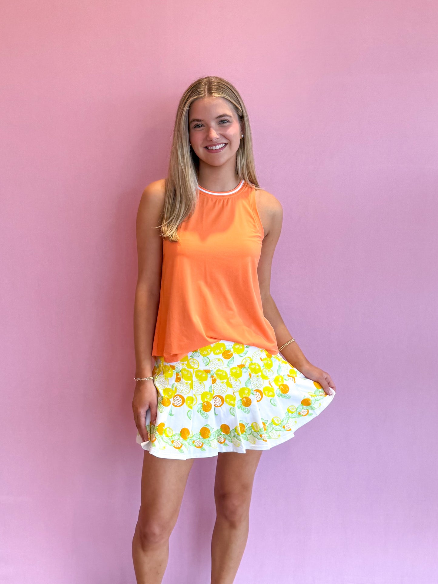 Westley Cutout Tank UPF 50+ Sunset Orange