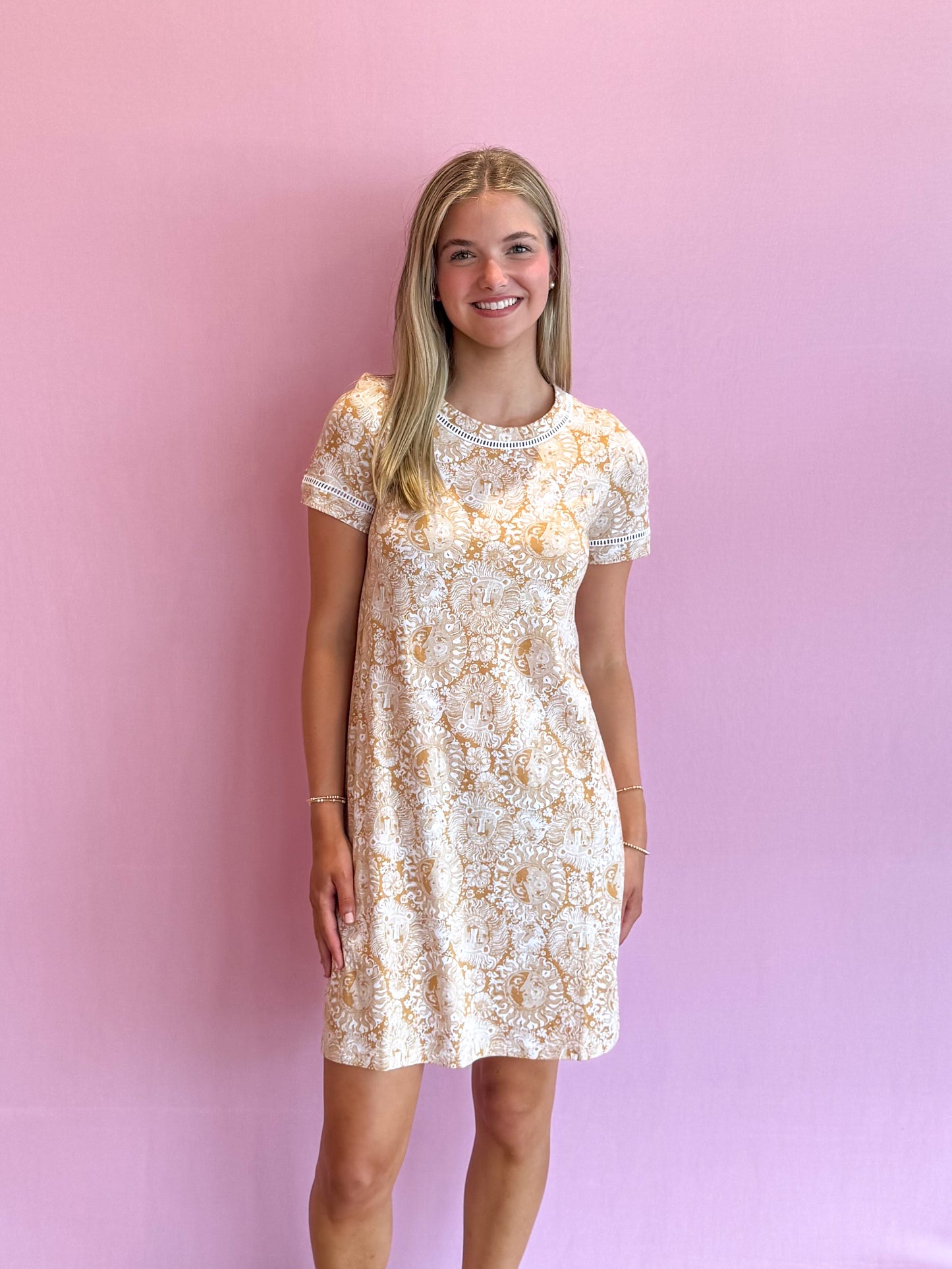 Cody Short Sleeve Dress Iced Latte Lil Jims Stuff