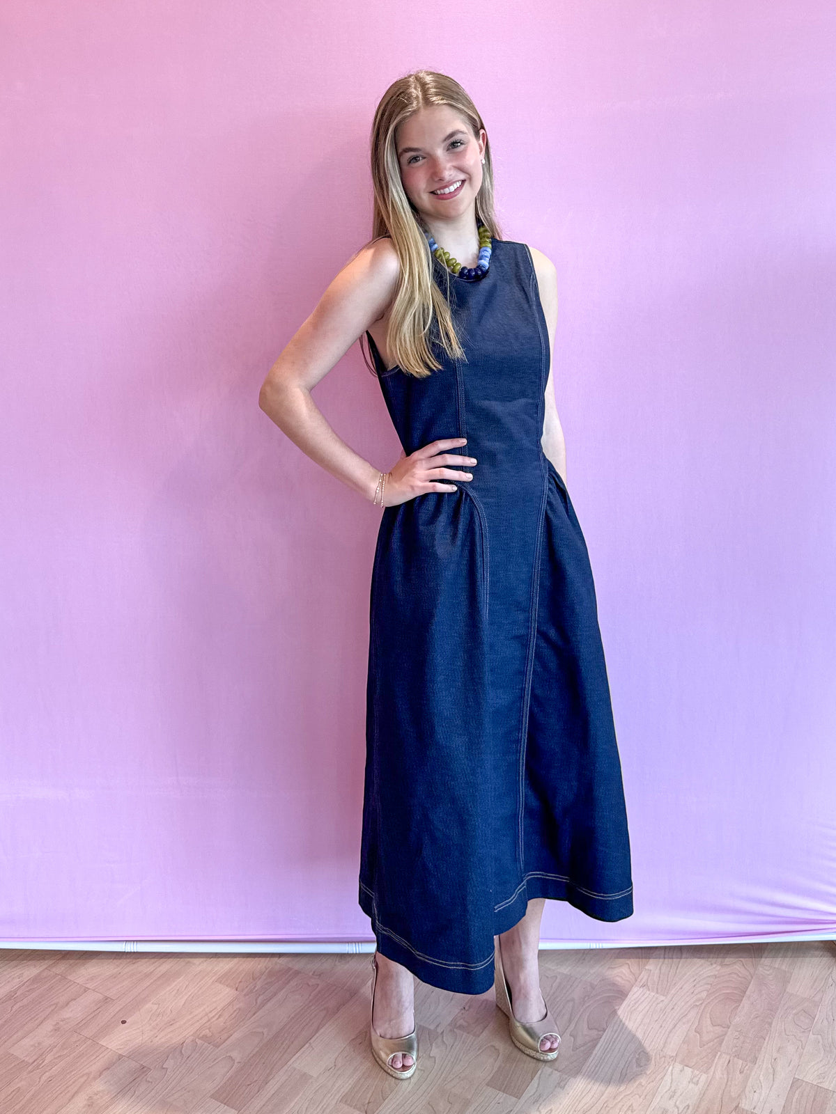 Jovi Sleeveless Denim Dress