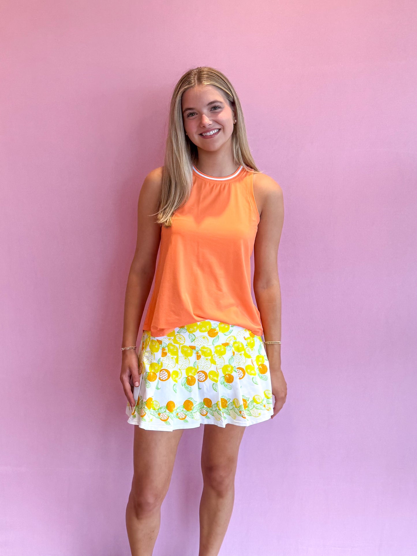 Westley Cutout Tank UPF 50+ Sunset Orange