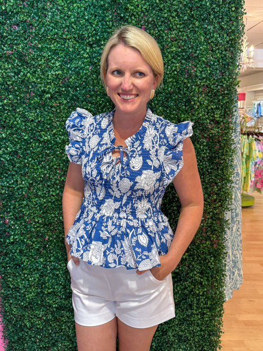 Jean Floral Top