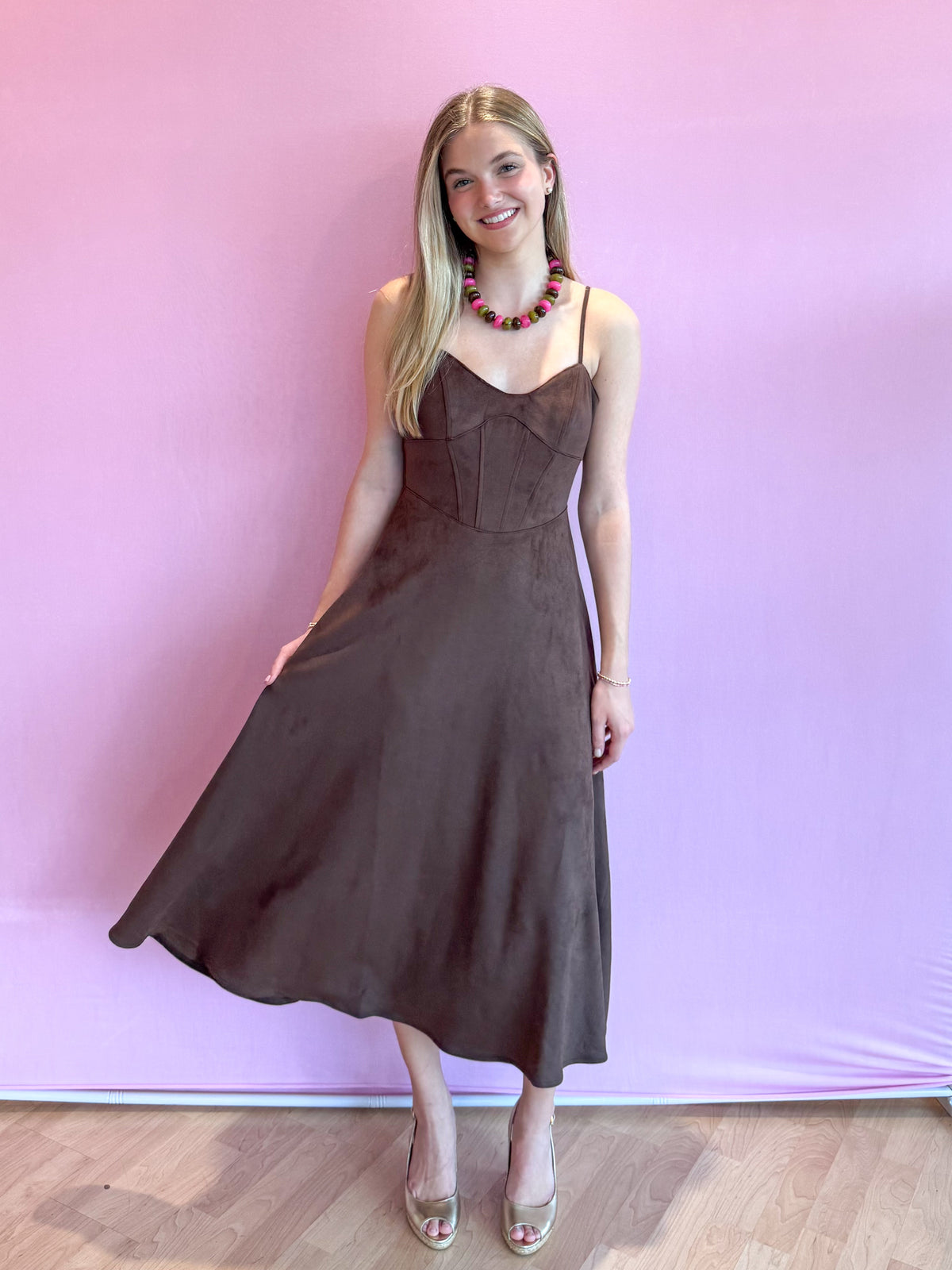 Sutton Suede Maxi Dress