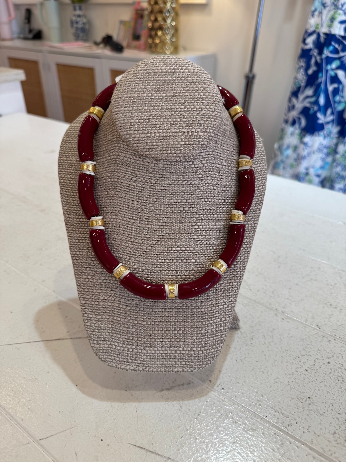 Roxy Necklace Maroon