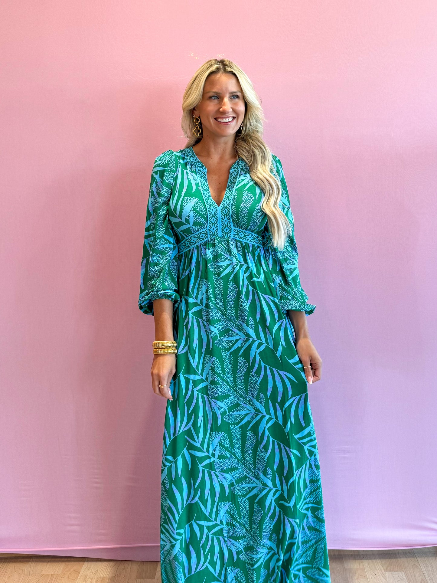 Wexlee Long Sleeve Maxi Dress It's a Jungle Out There