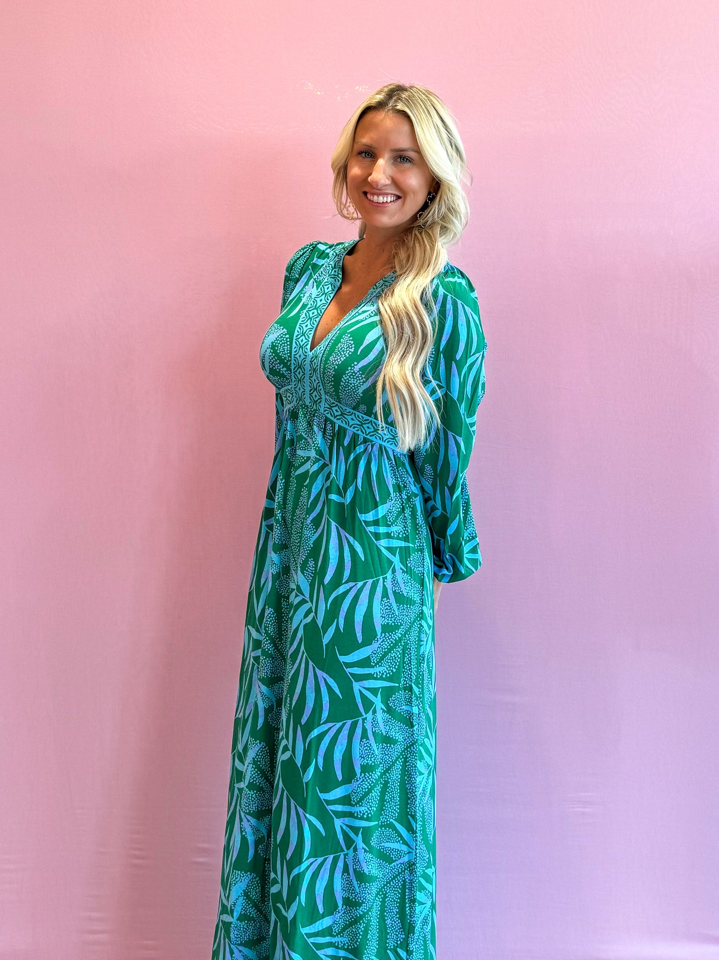 Wexlee Long Sleeve Maxi Dress It's a Jungle Out There