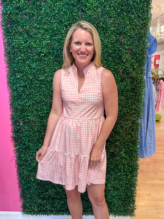 Tatum Dress Pink Gingham