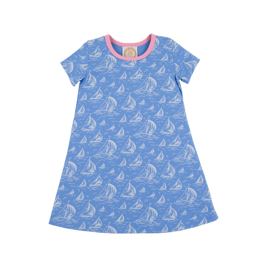 Polly Play Dress St Simons Sailboat Hot Pink