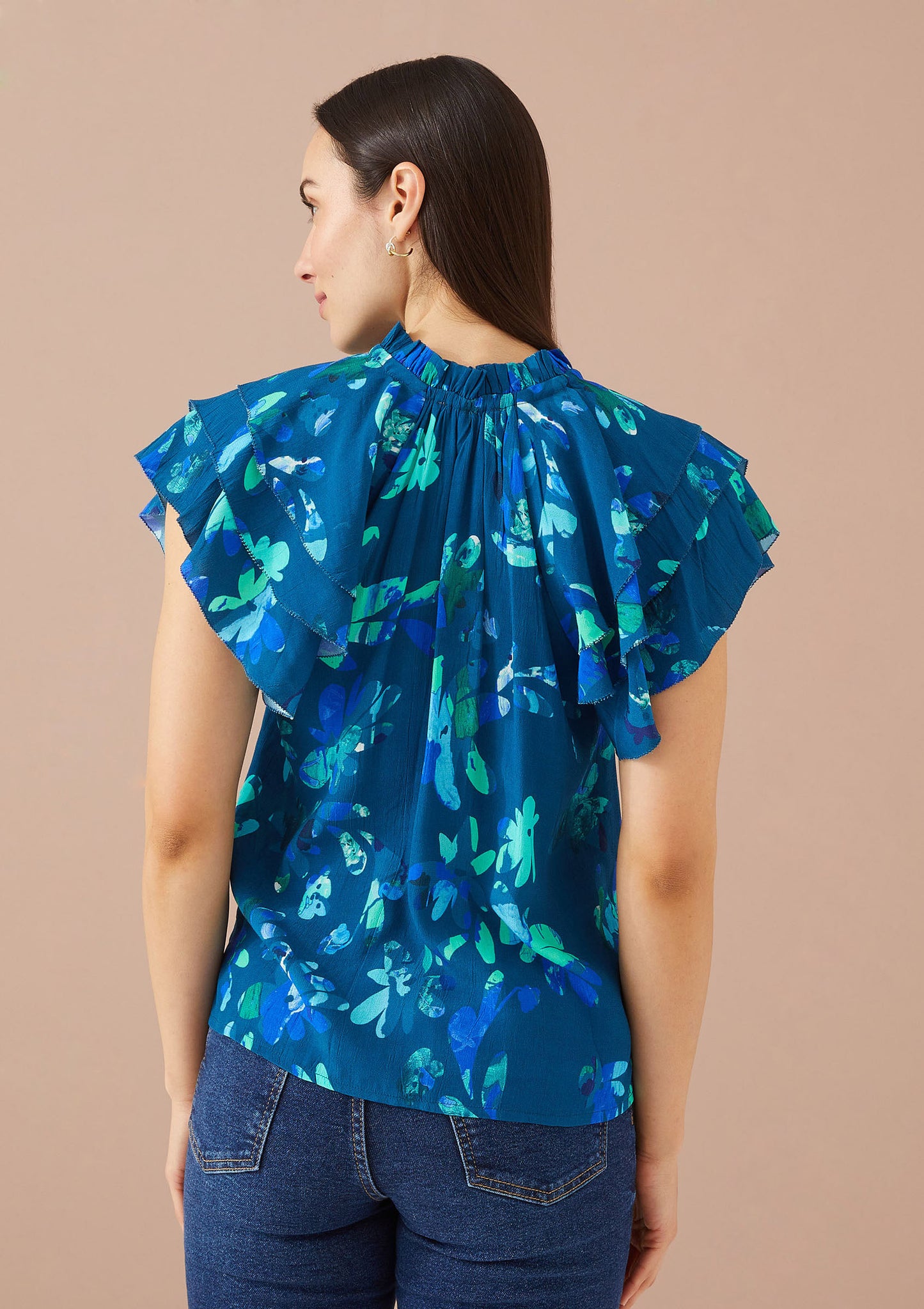 Veronica Top Navy Floral