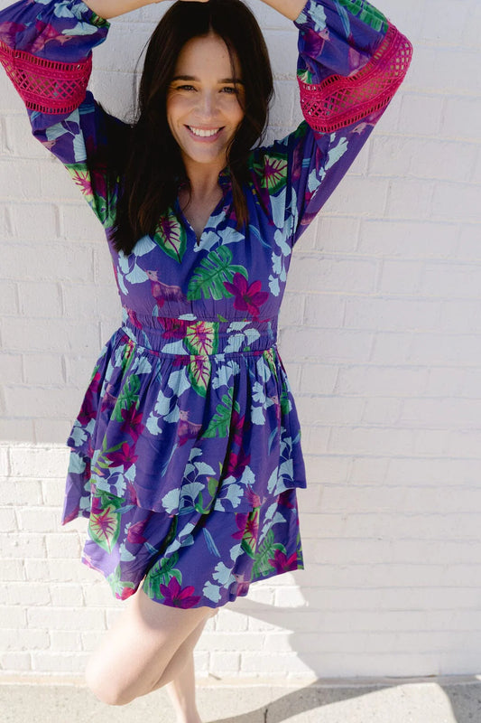 Natalie Mini Dress Violet Seas