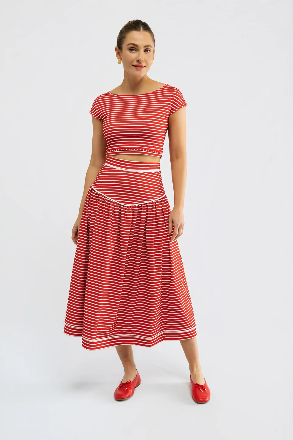 Mina Top Strawberry Stripe