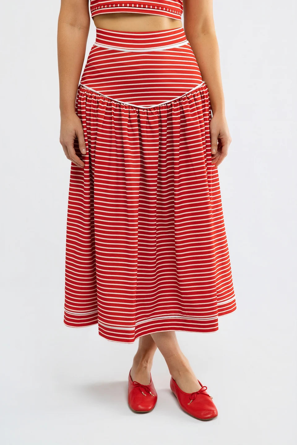 Theodora Skirt Strawberry Stripe