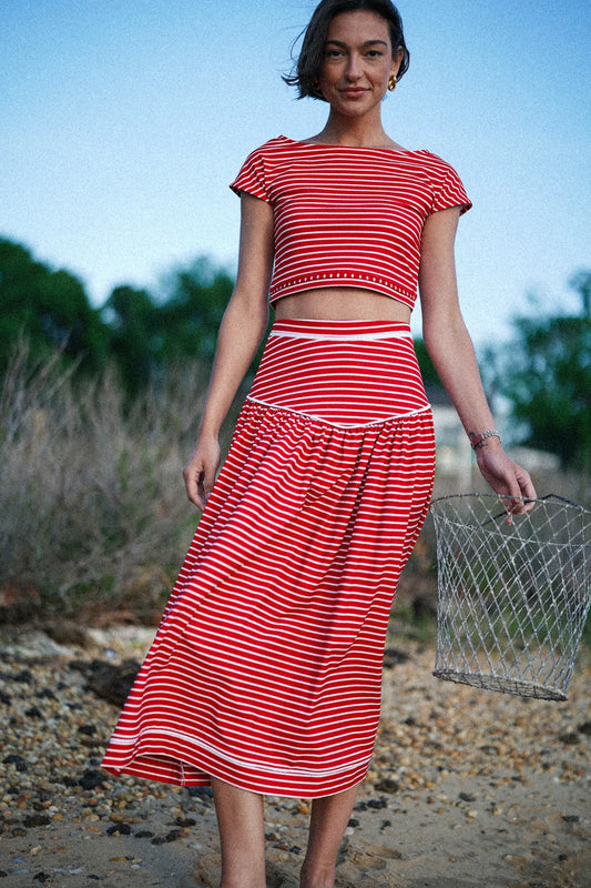 Mina Top Strawberry Stripe